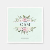 ボホエレガントフローラ スタンダードカクテルナプキン (正面)