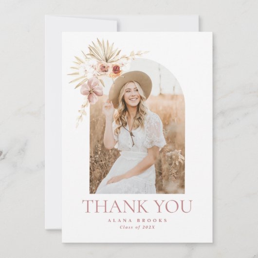 ボホエレガントフローラ |卒業サンキューカード サンキューカード (正面)