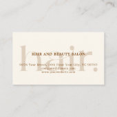 ボホエレガントブラウンハサミ美容師 名刺 (裏面)