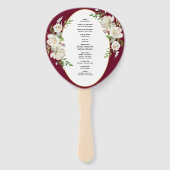 ボホエレガントブルゴーニュフローラ結婚の式 ハンドファン (裏面)