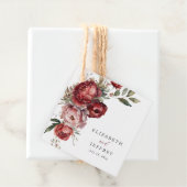 ボホエレガントブルゴーニュ赤面フローラ結婚ズ フェイバータグ (インサイチュ)