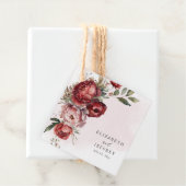 ボホエレガントブルゴーニュ赤面フローラ結婚ズ フェイバータグ (インサイチュ)