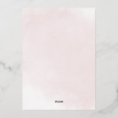 ボホエレガントブルゴーニュ赤面フローラ結婚ズ 箔招待状 (裏面)