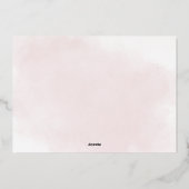 ボホエレガントブルゴーニュ赤面フローラ結婚ズ 箔招待状 (裏面)