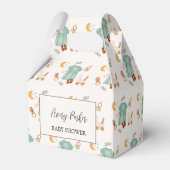 ボホエレガントベビーガール服赤ちゃんシャワー フェイバーボックス (裏面サイド)