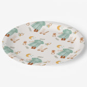 ボホエレガントベビーガール服赤ちゃんシャワー ペーパープレート (アングル)