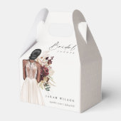 ボホエレガントホワイトズ結婚ガウンブライダルシャワー フェイバーボックス (裏面サイド)