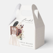 ボホエレガントホワイトズ結婚ガウンブライダルシャワー フェイバーボックス (正面サイド)