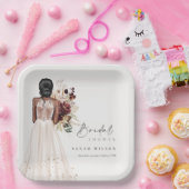 ボホエレガントホワイトズ結婚ガウンブライダルシャワー ペーパープレート (パーティー)