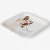 ボホエレガントホワイトズ結婚ガウンブライダルシャワー ペーパープレート (傾斜あり)