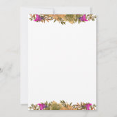 ボホエレガントボタニカルウォーター色の花結婚の 招待状 (裏面)