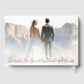 ボホエレガントボタニカルカスタムモノグラム結婚ズ ゲストブック (裏面)