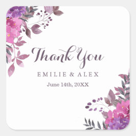 ボホエレガントボタニカルステッカー スクエアシール