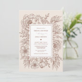 ボホエレガントボタニカルテラコッタブライダルシャワー 招待状 (スタンド正面)
