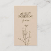 ボホエレガントボタニカルパ自然ステルQRコード 名刺 (正面)