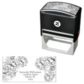 ボホエレガントボタニカルフローラライン結婚アート セルフインキングスタンプ (インサイチュ)