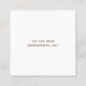 ボホエレガントボタニカル花模様コールカード コーリングカード (裏面)