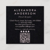 ボホエレガントミニマルピンクワイルドフラワーウォーター色 スクエア名刺 (裏面)