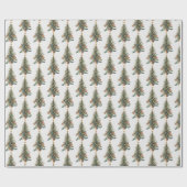 ボホエレガントモダンクリスマスツリー ラッピングペーパー (フラット)