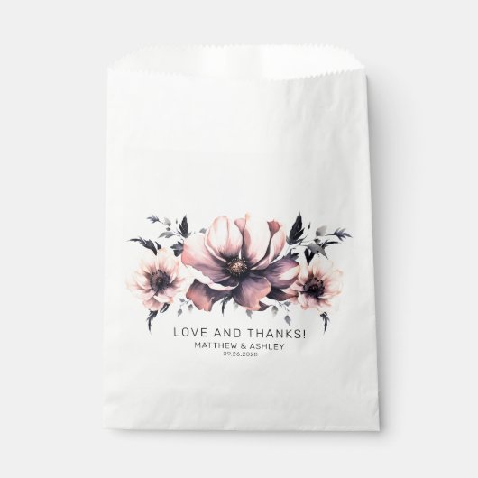 ボホエレガントモダンシックピンクフローラ結婚ズ フェイバーバッグ (正面)