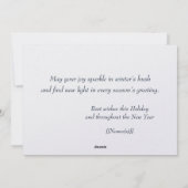 ボホエレガントモダンユニークホリデーカード シーズンカード (裏面)