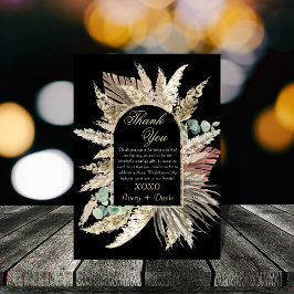 ボホエレガントモダンーテラコッタサンキューカード 招待状