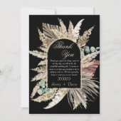 ボホエレガントモダンーテラコッタサンキューカード 招待状 (正面)