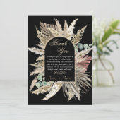 ボホエレガントモダンーテラコッタサンキューカード 招待状 (スタンド正面)