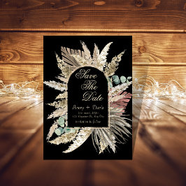 ボホエレガントモダン・テラコッタ日付を保存 招待状