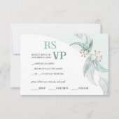 ボホエレガントユーカリ水彩画 出欠カード (正面)