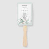 ボホエレガントユーカリ花ウォーターカラーアート ハンドファン (正面)