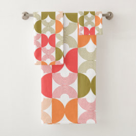 ボホエレガントラインアート中世紀モダンカラフル バスタオルセット