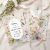 ボホエレガントリトルワイルドフラワーベビーシャワー 招待状