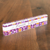 ボホエレガントリバティカスタムプロフェッショナルフローラ デスクネームプレート (側面)