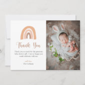 ボホエレガントレインボーベビーシャワーサンキューカード 招待状 (正面)
