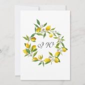 ボホエレガントレモンサマーブライダルシャワー 招待状 (裏面)