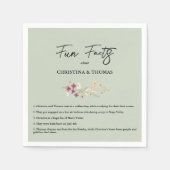 ボホエレガントワイルドフラワーおもしろいファクト結婚ズ スタンダードカクテルナプキン (正面)