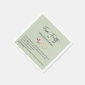 ボホエレガントワイルドフラワーおもしろいファクト結婚ズ スタンダードカクテルナプキン (角)