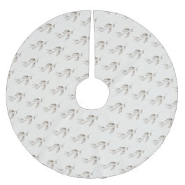 ボホエレガントワイルドフラワーの葉緑の ブラッシュドポリエステルツリースカート