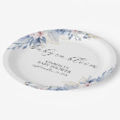 ボホエレガントワイルドフラワーの赤ちゃんシャワー ペーパープレート (アングル)