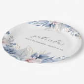 ボホエレガントワイルドフラワーの赤ちゃんシャワー ペーパープレート (アングル)