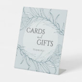 ボホエレガントワイルドフラワーウェディングカードとギフト 台座サイン (正面)