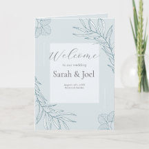 ボホエレガントワイルドフラワーウェディングプログラム