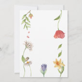 ボホエレガントワイルドフラワーガール赤ちゃんシャワー 招待状 (裏面)