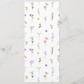 ボホエレガントワイルドフラワースクリプ結婚ト メニュー (裏面)