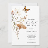 ボホエレガントワイルドフラワーズブライダルシャワー 招待状 (正面)