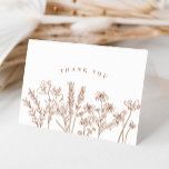 ボホエレガントワイルドフラワーテラコッタ結婚ズ サンキューカード<br><div class="desc">Boho Wildflower Terracottaの結婚サンキューカード – 素朴な秋や冬の結婚式に最適</div>