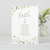 ボホエレガントワイルドフラワーテーブル番号座席表 招待状 (スタンド正面)