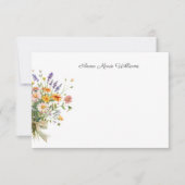 ボホエレガントワイルドフラワーノートカード ノートカード (正面)