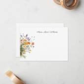 ボホエレガントワイルドフラワーノートカード ノートカード (正面/裏面インサイチュ)